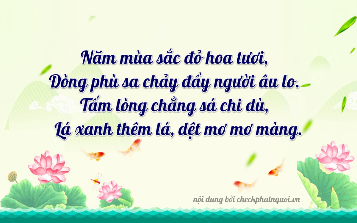 Bài thơ ý nghĩa cho <b>biển số 17A-38502</b> tại website checkphatnguoi.vn