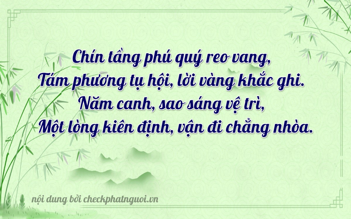 Bài thơ ý nghĩa cho <b>biển số 17A-38581</b> tại website checkphatnguoi.vn