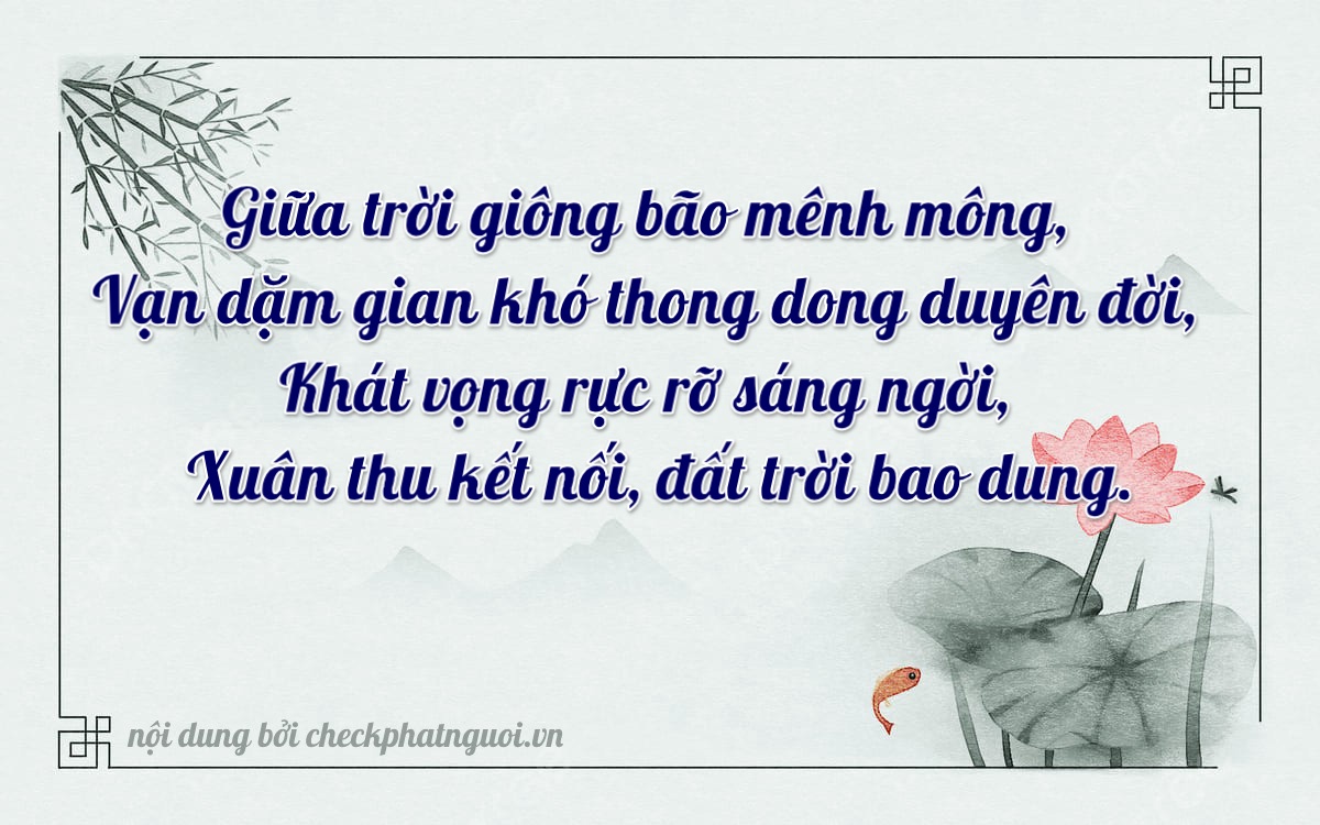 Bài thơ ý nghĩa cho <b>biển số 17A-39026</b> tại website checkphatnguoi.vn