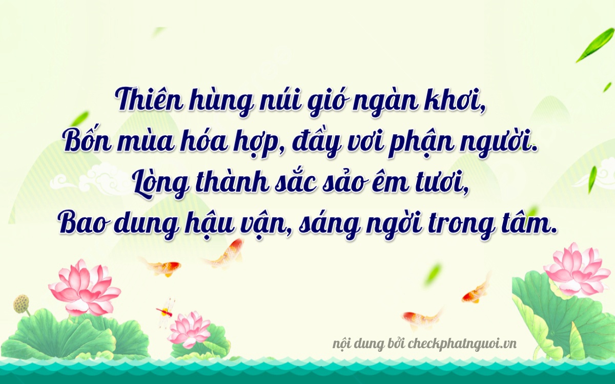 Bài thơ ý nghĩa cho <b>biển số 17A-39217</b> tại website checkphatnguoi.vn