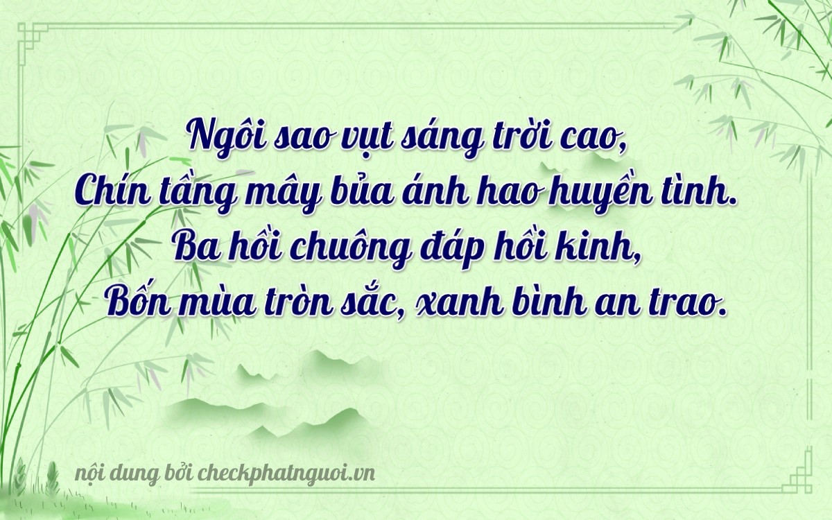 Bài thơ ý nghĩa cho <b>biển số 17A-39347</b> tại website checkphatnguoi.vn