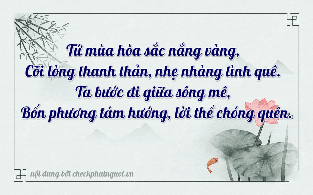 Bài thơ ý nghĩa cho <b>biển số 17A-40104</b> tại website checkphatnguoi.vn