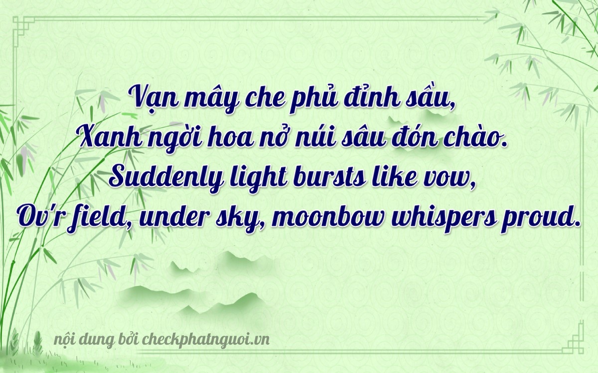 Bài thơ ý nghĩa cho <b>biển số 17A-40278</b> tại website checkphatnguoi.vn