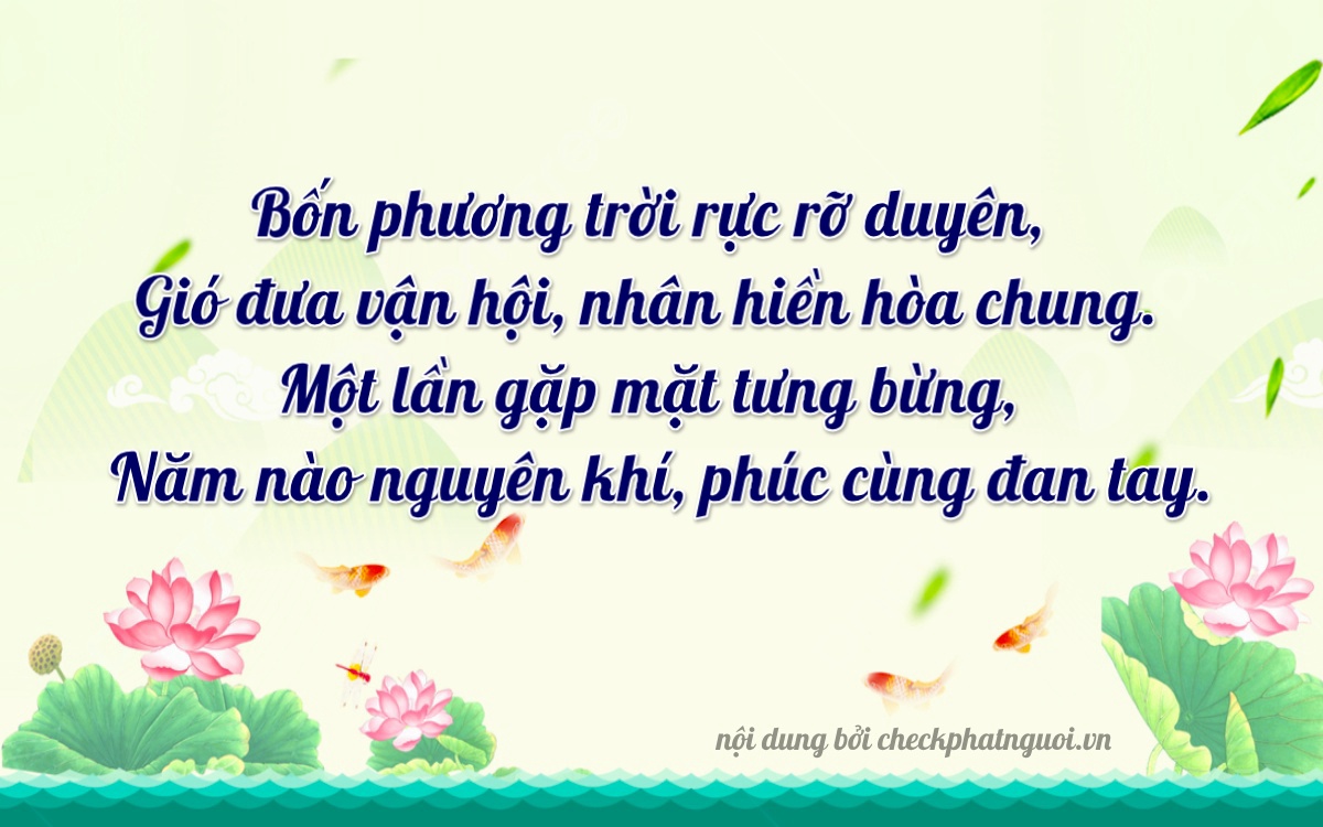 Bài thơ ý nghĩa cho <b>biển số 17A-41115</b> tại website checkphatnguoi.vn