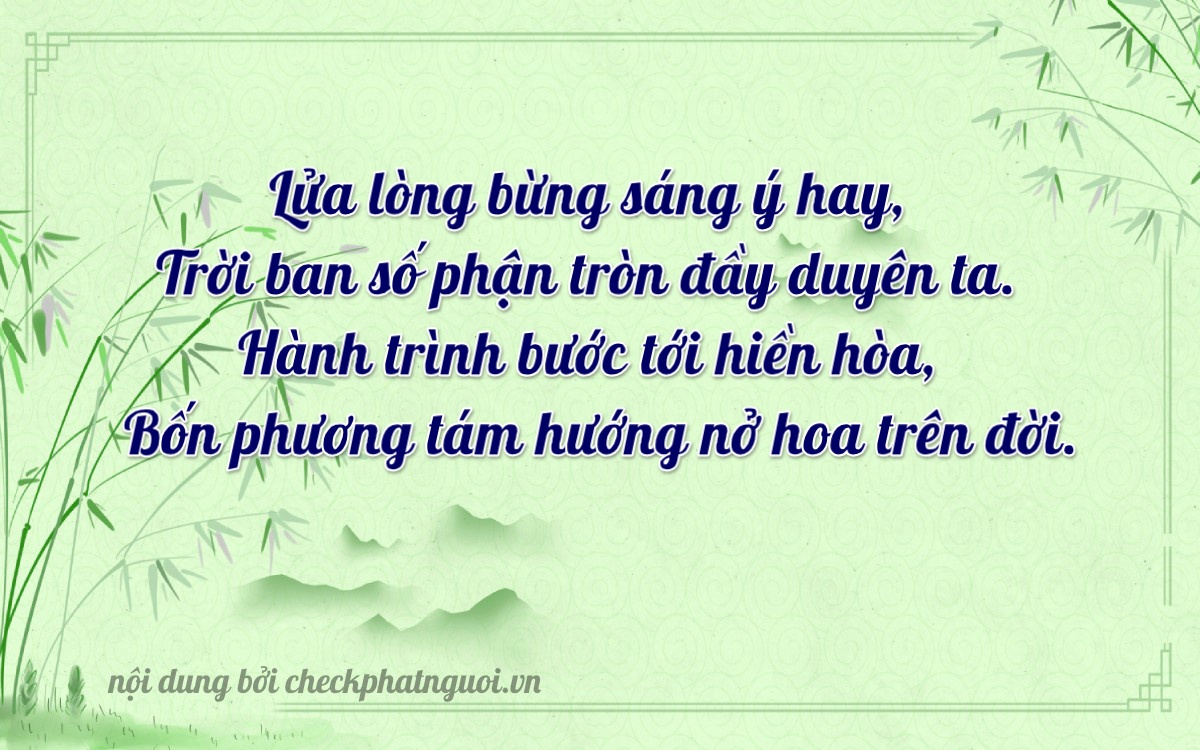 Bài thơ ý nghĩa cho <b>biển số 17A-41475</b> tại website checkphatnguoi.vn