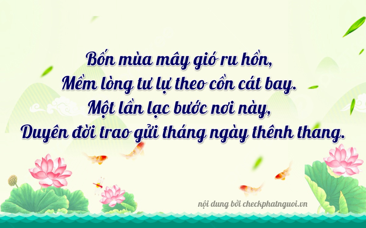 Bài thơ ý nghĩa cho <b>biển số 17A-41785</b> tại website checkphatnguoi.vn