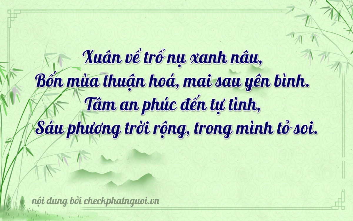 Bài thơ ý nghĩa cho <b>biển số 17A-41862</b> tại website checkphatnguoi.vn