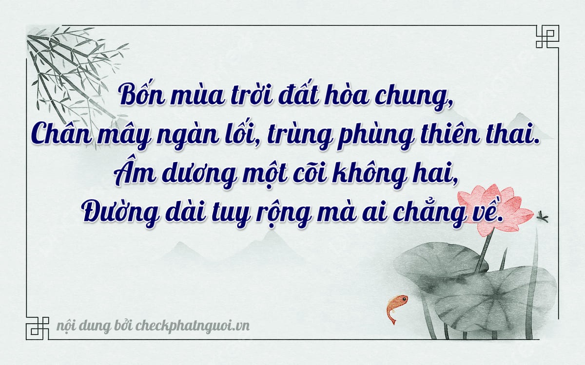 Bài thơ ý nghĩa cho <b>biển số 17A-42816</b> tại website checkphatnguoi.vn