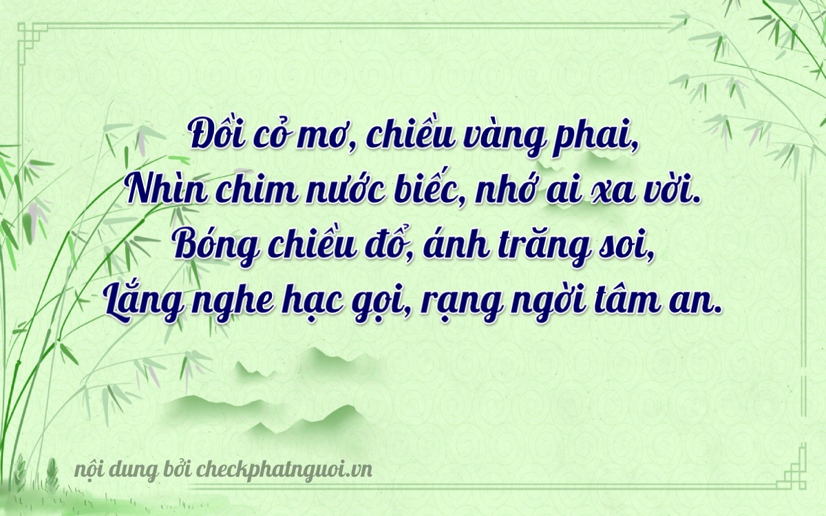 Bài thơ ý nghĩa cho <b>biển số 17A-43871</b> tại website checkphatnguoi.vn