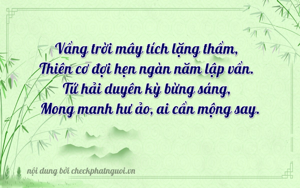 Bài thơ ý nghĩa cho <b>biển số 17A-44146</b> tại website checkphatnguoi.vn
