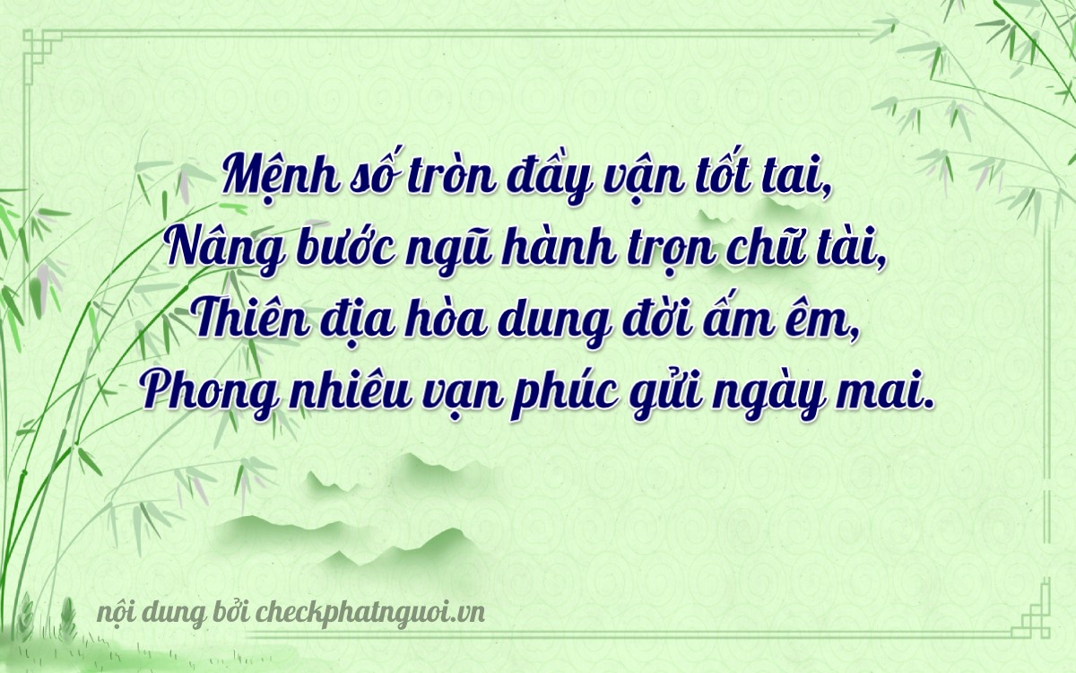 Bài thơ ý nghĩa cho <b>biển số 17A-44176</b> tại website checkphatnguoi.vn