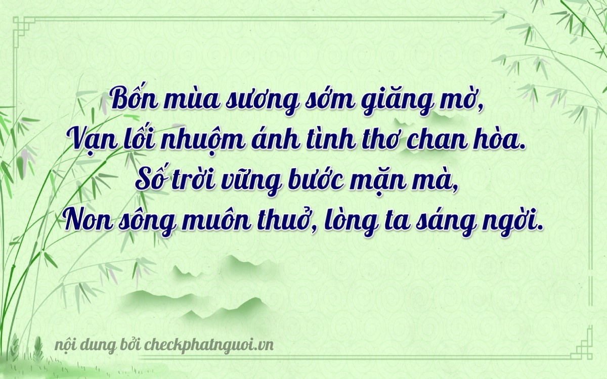 Bài thơ ý nghĩa cho <b>biển số 17A-44357</b> tại website checkphatnguoi.vn