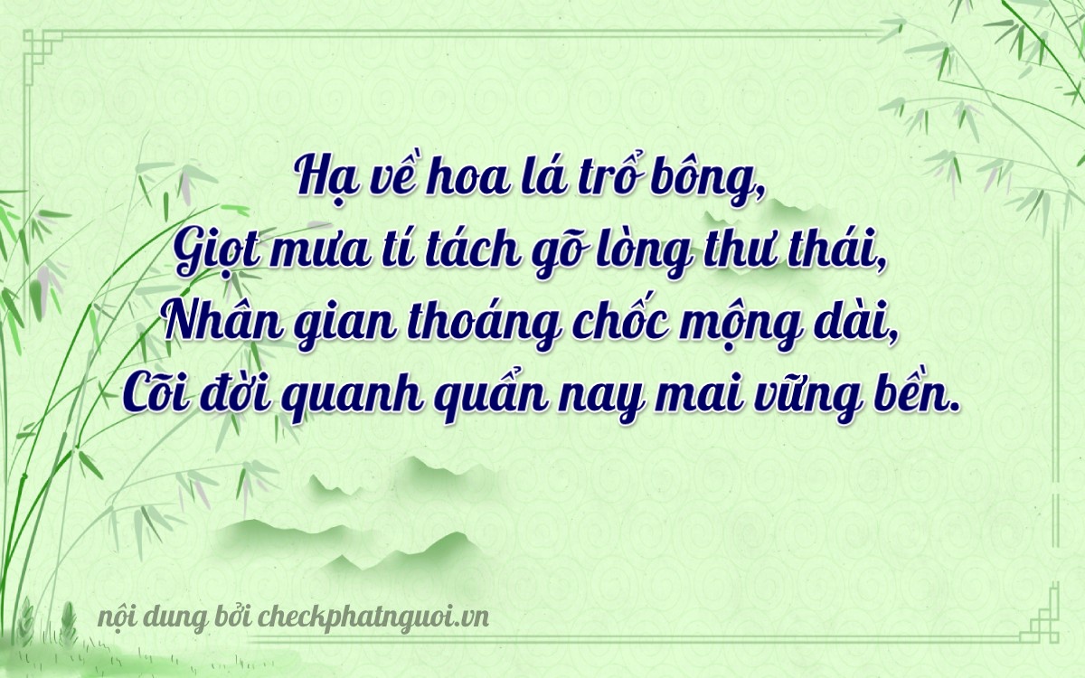 Bài thơ ý nghĩa cho <b>biển số 17A-44571</b> tại website checkphatnguoi.vn