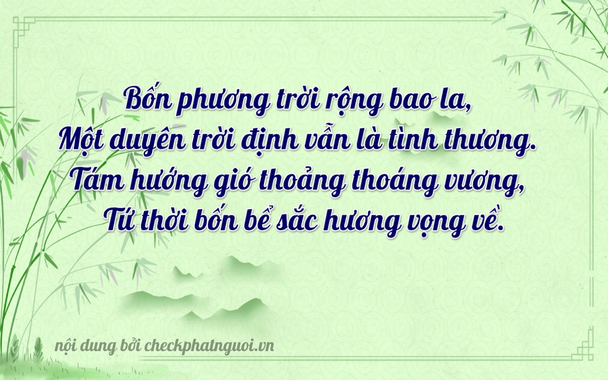 Bài thơ ý nghĩa cho <b>biển số 17A-45814</b> tại website checkphatnguoi.vn
