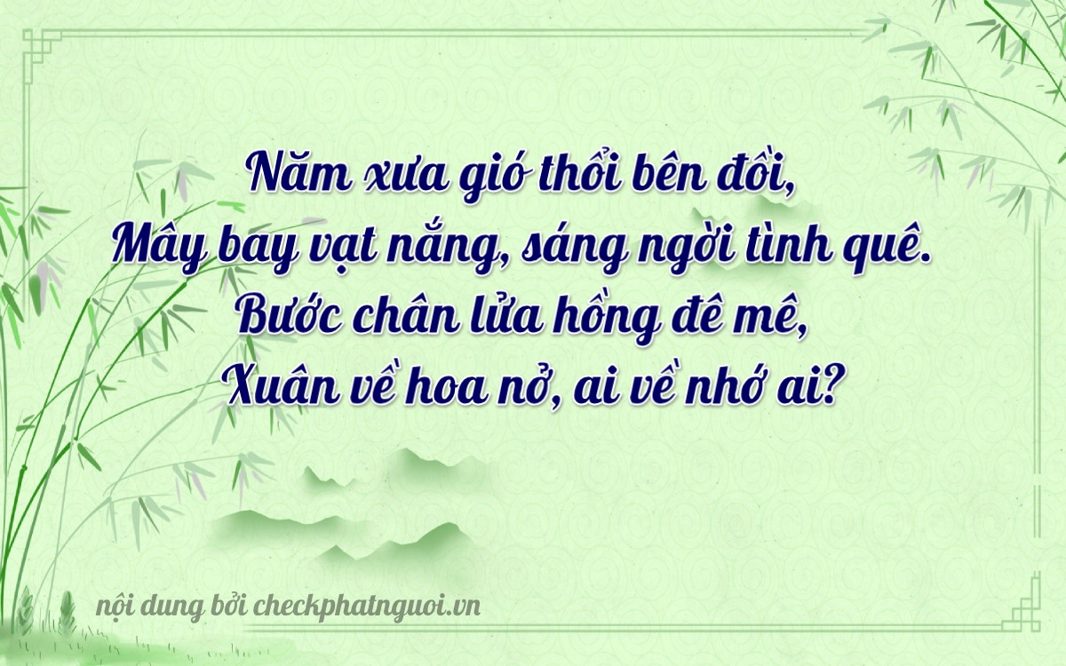 Bài thơ ý nghĩa cho <b>biển số 17A-45994</b> tại website checkphatnguoi.vn