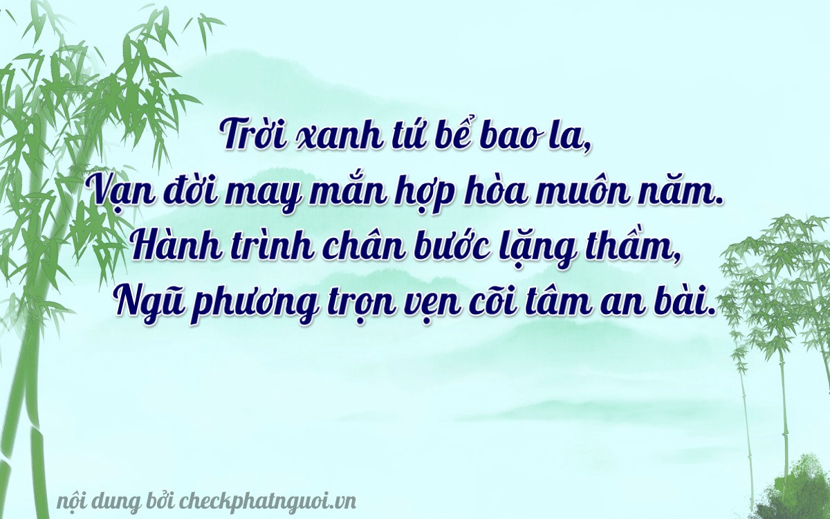 Bài thơ ý nghĩa cho <b>biển số 17A-46102</b> tại website checkphatnguoi.vn