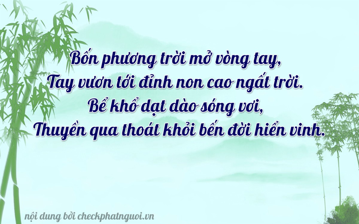 Bài thơ ý nghĩa cho <b>biển số 17A-47407</b> tại website checkphatnguoi.vn