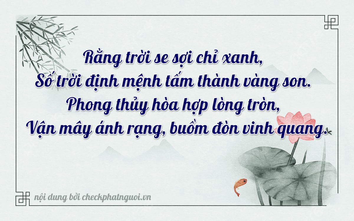 Bài thơ ý nghĩa cho <b>biển số 17A-47461</b> tại website checkphatnguoi.vn