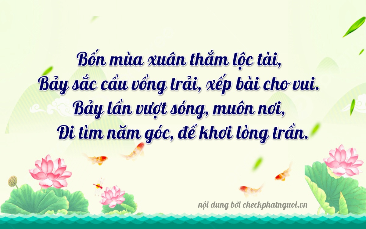 Bài thơ ý nghĩa cho <b>biển số 17A-47705</b> tại website checkphatnguoi.vn