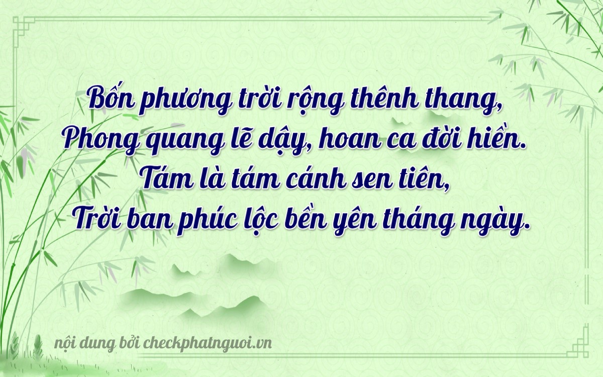 Bài thơ ý nghĩa cho <b>biển số 17A-48490</b> tại website checkphatnguoi.vn