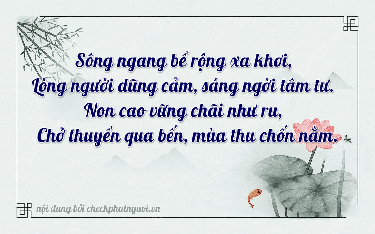 Bài thơ ý nghĩa cho <b>biển số 17A-48602</b> tại website checkphatnguoi.vn