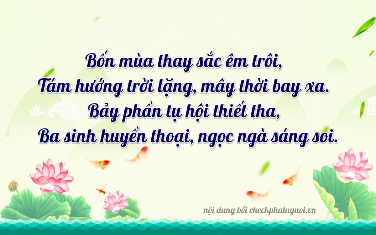 Bài thơ ý nghĩa cho <b>biển số 17A-48731</b> tại website checkphatnguoi.vn