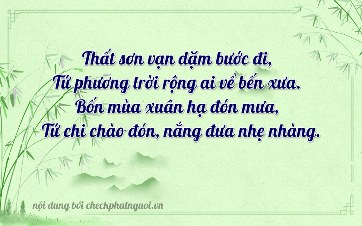 Bài thơ ý nghĩa cho <b>biển số 17A-48744</b> tại website checkphatnguoi.vn