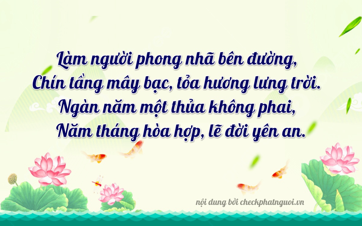 Bài thơ ý nghĩa cho <b>biển số 17A-48953</b> tại website checkphatnguoi.vn