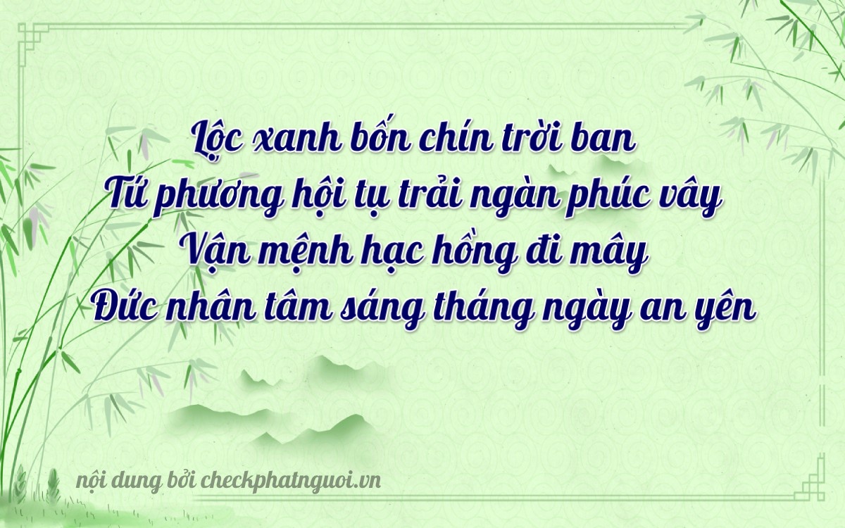 Bài thơ ý nghĩa cho <b>biển số 17A-49422</b> tại website checkphatnguoi.vn
