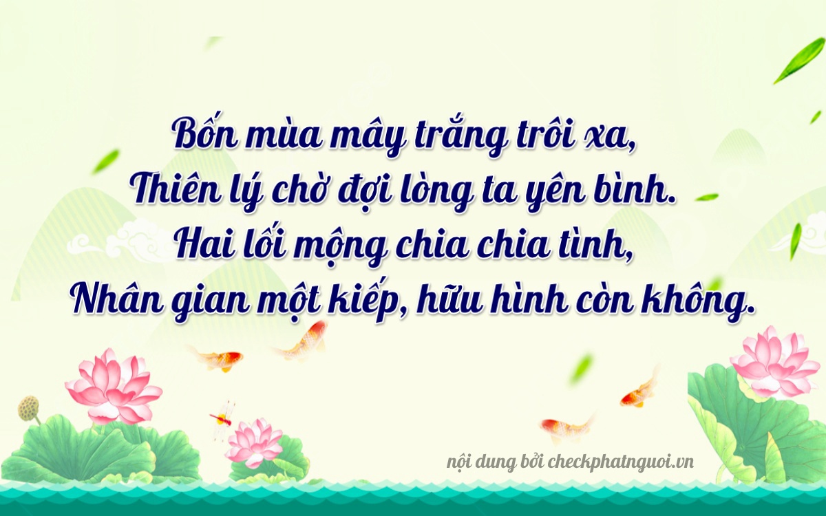 Bài thơ ý nghĩa cho <b>biển số 17A-50227</b> tại website checkphatnguoi.vn