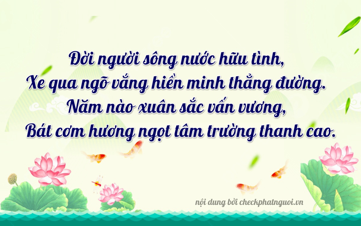 Bài thơ ý nghĩa cho <b>biển số 17A-50498</b> tại website checkphatnguoi.vn