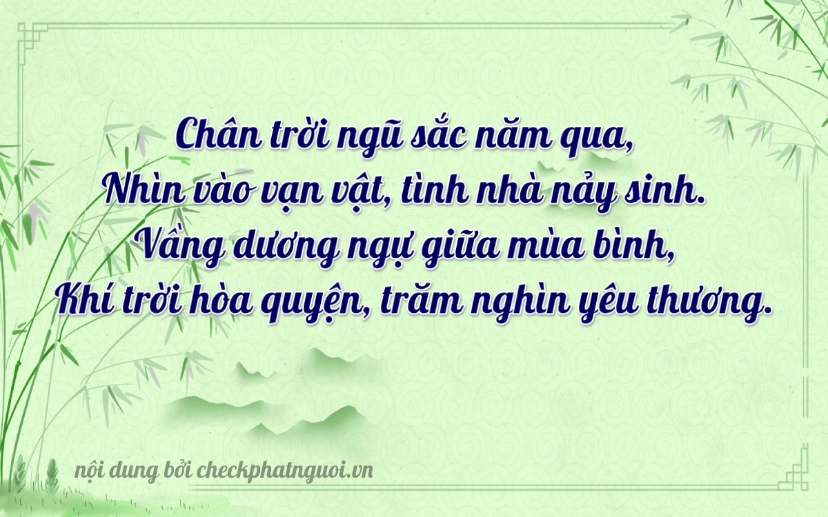 Bài thơ ý nghĩa cho <b>biển số 17A-60322</b> tại website checkphatnguoi.vn