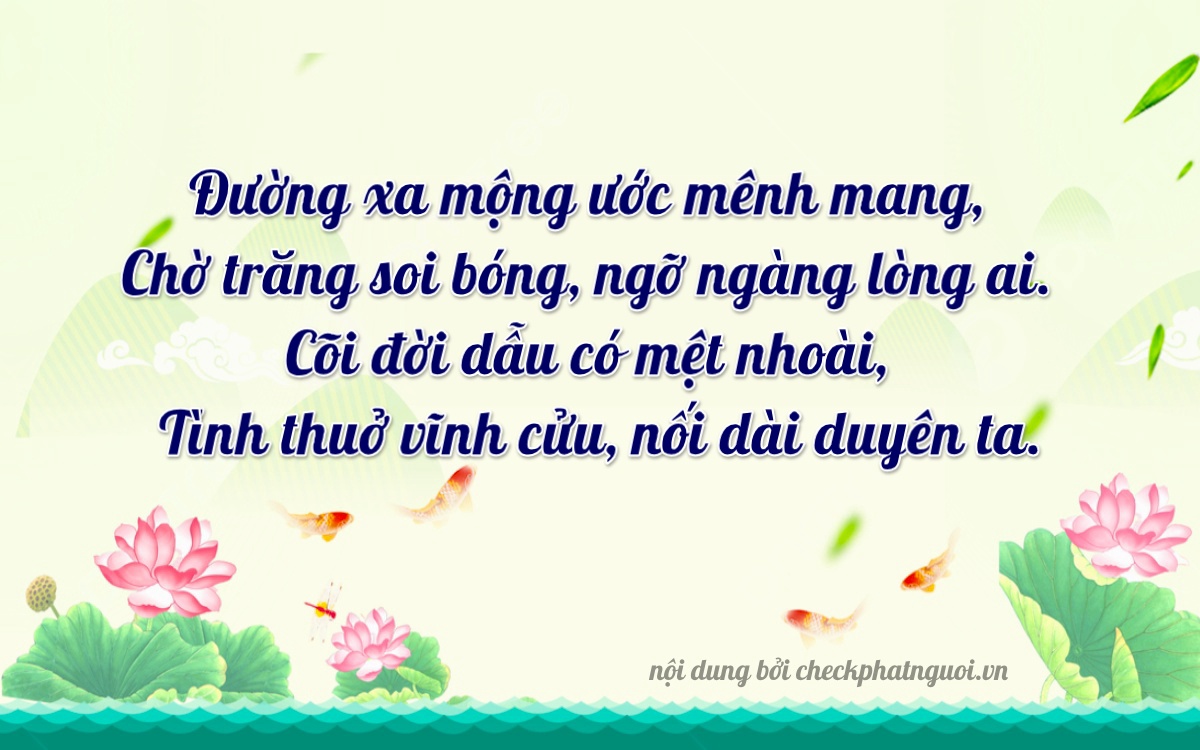 Bài thơ ý nghĩa cho <b>biển số 17A-61045</b> tại website checkphatnguoi.vn
