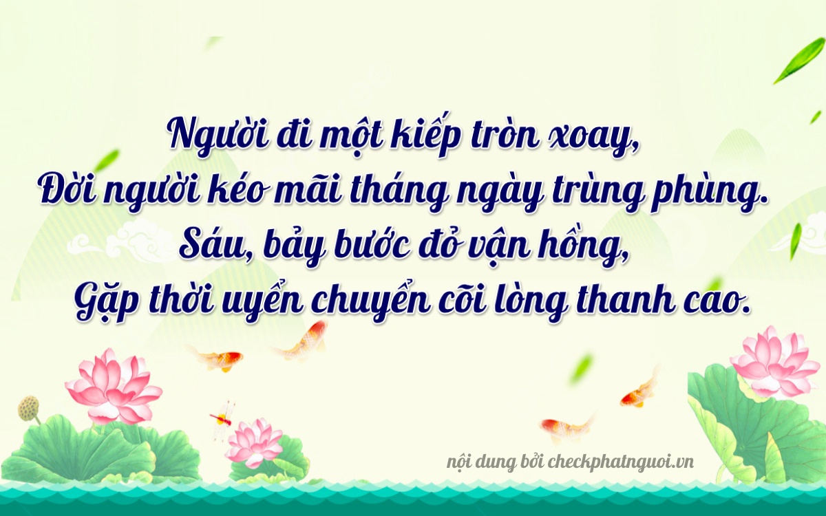 Bài thơ ý nghĩa cho <b>biển số 17A-61172</b> tại website checkphatnguoi.vn
