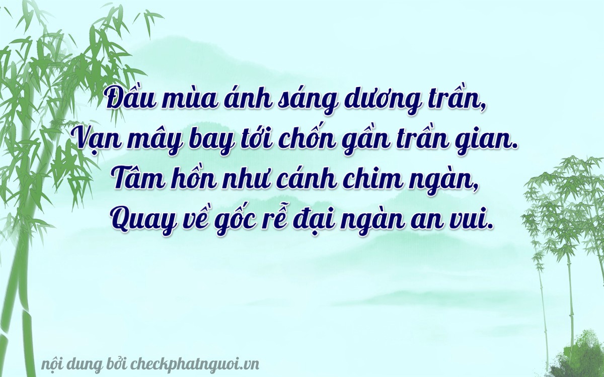 Bài thơ ý nghĩa cho <b>biển số 17AA-03681</b> tại website checkphatnguoi.vn