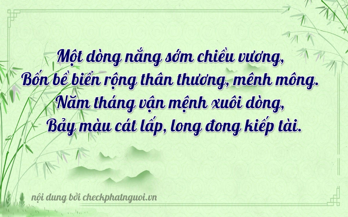 Bài thơ ý nghĩa cho <b>biển số 17AA-04547</b> tại website checkphatnguoi.vn