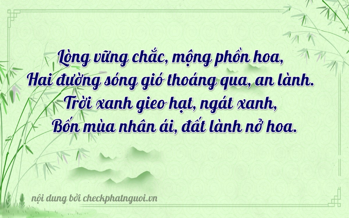 Bài thơ ý nghĩa cho <b>biển số 17AA-25140</b> tại website checkphatnguoi.vn