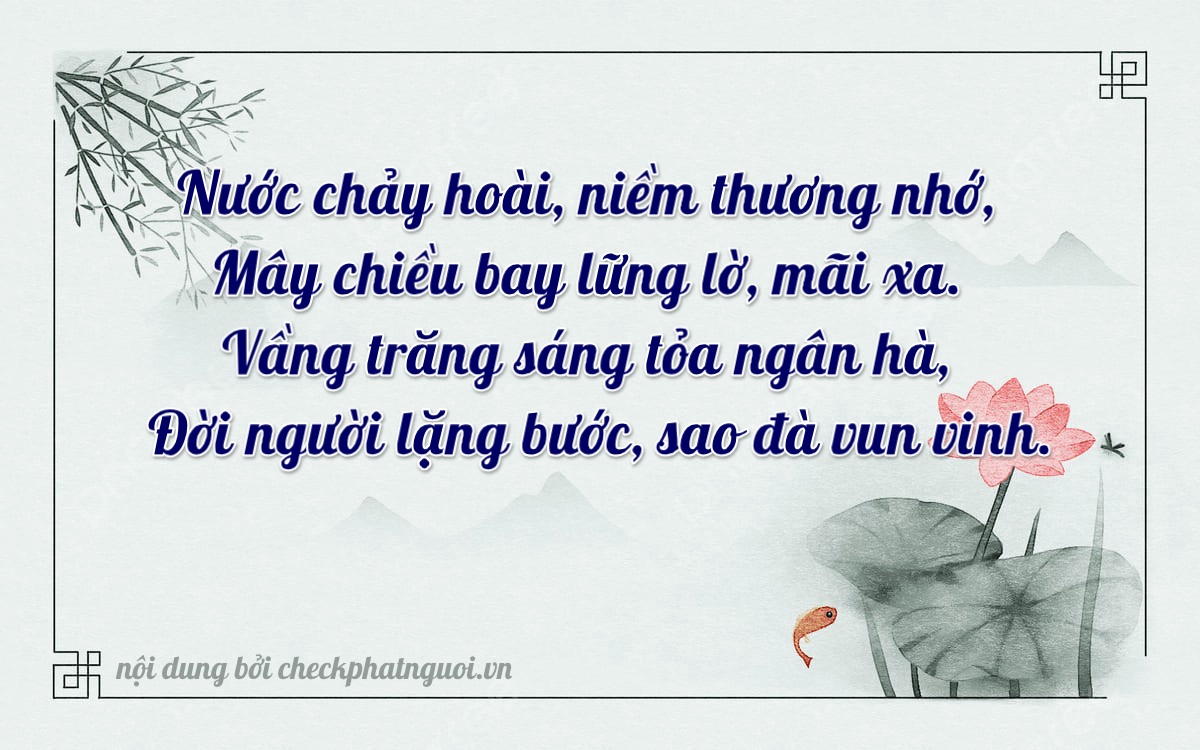 Bài thơ ý nghĩa cho <b>biển số 17AA-33918</b> tại website checkphatnguoi.vn