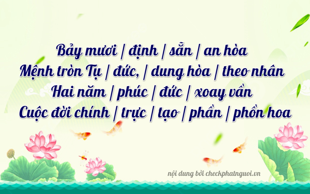 Bài thơ ý nghĩa cho <b>biển số 17AA-77257</b> tại website checkphatnguoi.vn