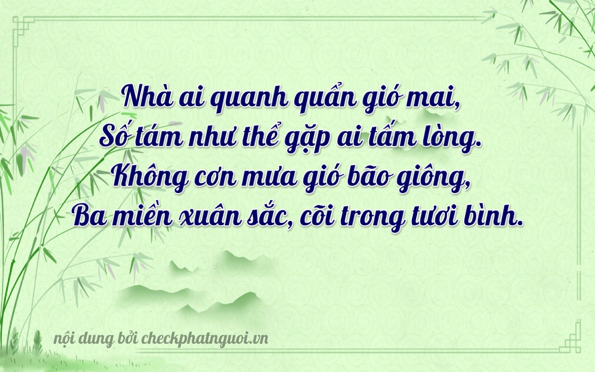 Bài thơ ý nghĩa cho <b>biển số 17AB-08033</b> tại website checkphatnguoi.vn