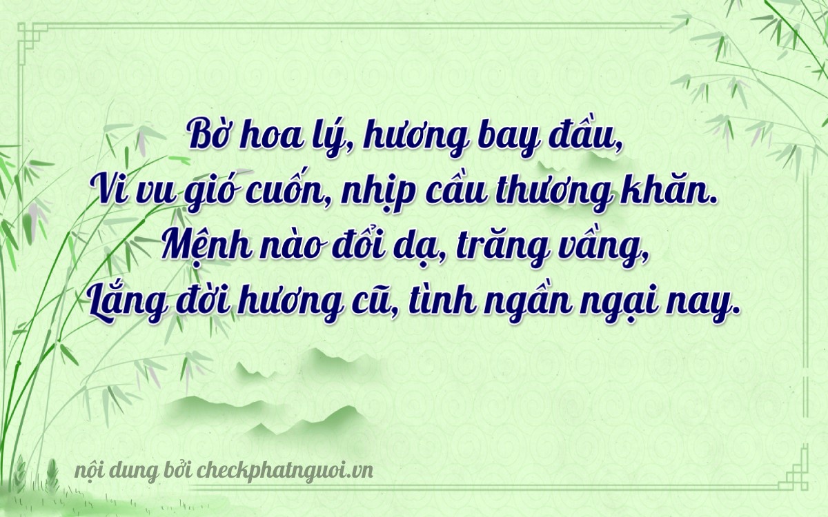 Bài thơ ý nghĩa cho <b>biển số 17AC-03346</b> tại website checkphatnguoi.vn