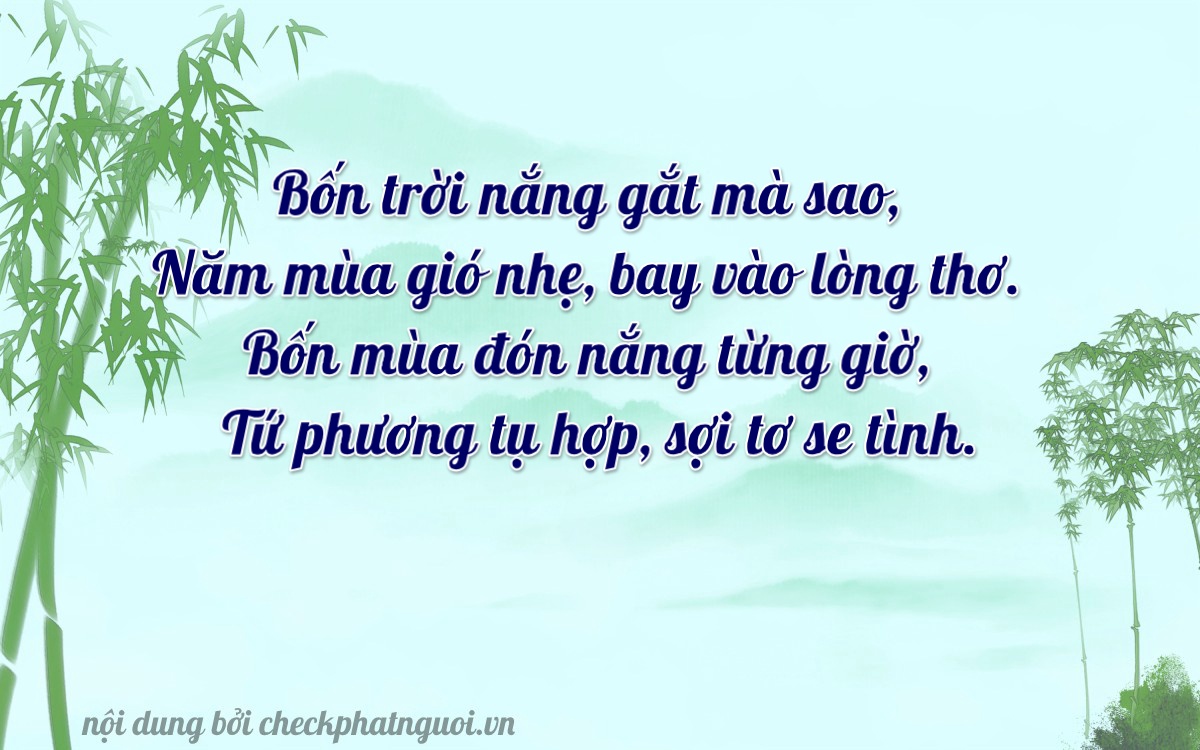 Bài thơ ý nghĩa cho <b>biển số 17AC-04544</b> tại website checkphatnguoi.vn