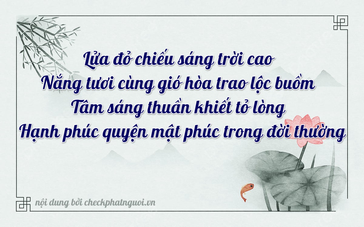Bài thơ ý nghĩa cho <b>biển số 17AD-04001</b> tại website checkphatnguoi.vn