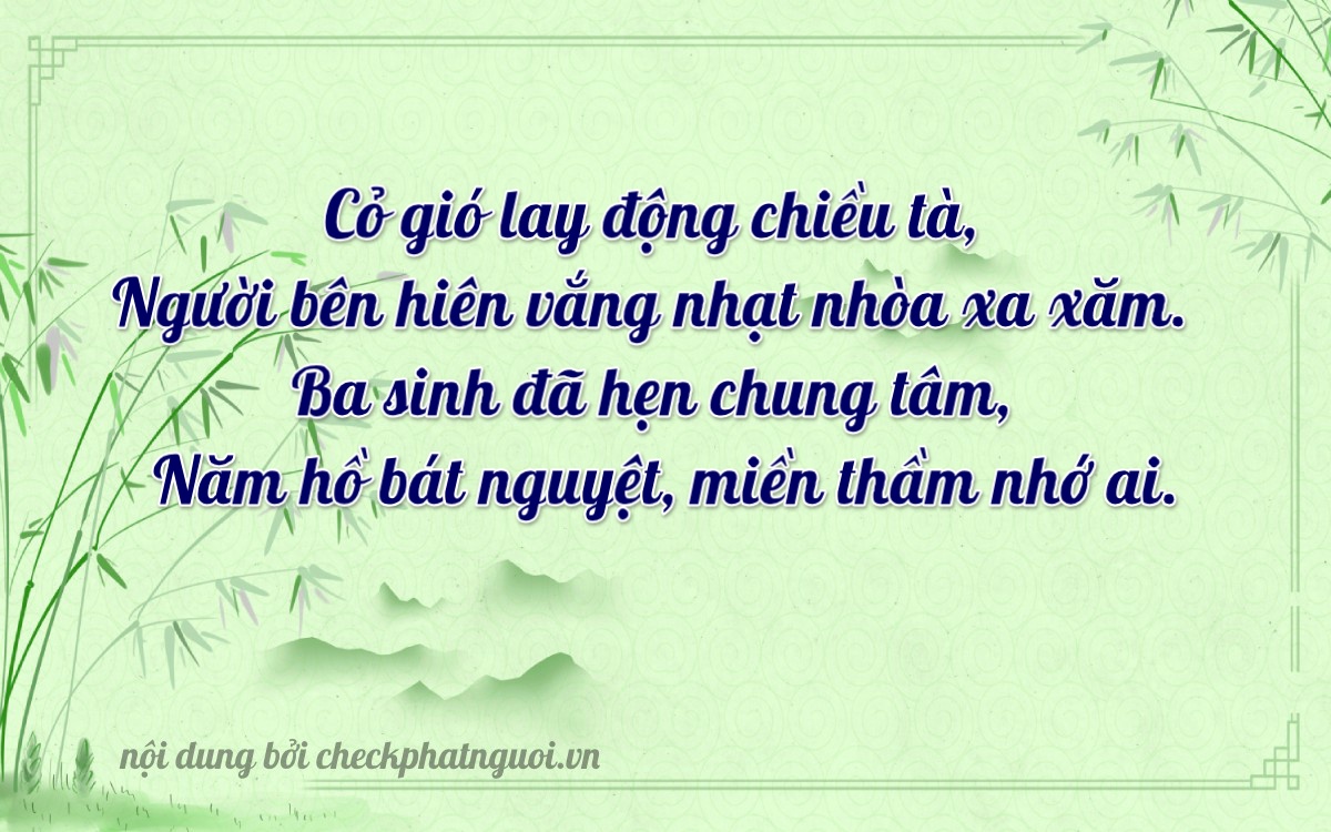 Bài thơ ý nghĩa cho <b>biển số 17AE-01353</b> tại website checkphatnguoi.vn