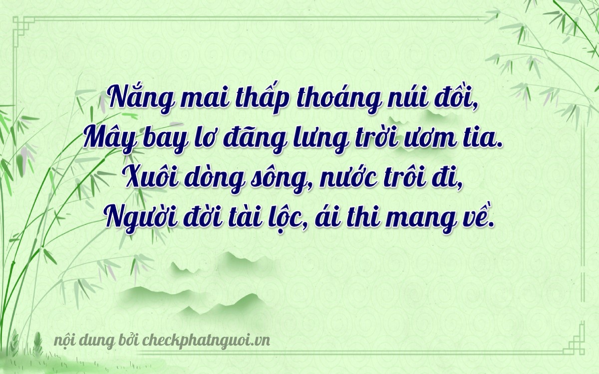 Bài thơ ý nghĩa cho <b>biển số 17AE-03007</b> tại website checkphatnguoi.vn