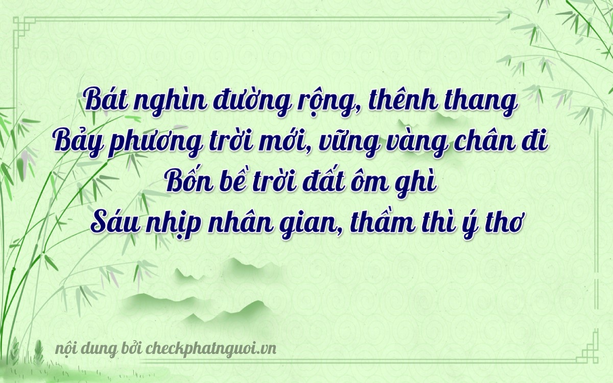Bài thơ ý nghĩa cho <b>biển số 17AE-08746</b> tại website checkphatnguoi.vn