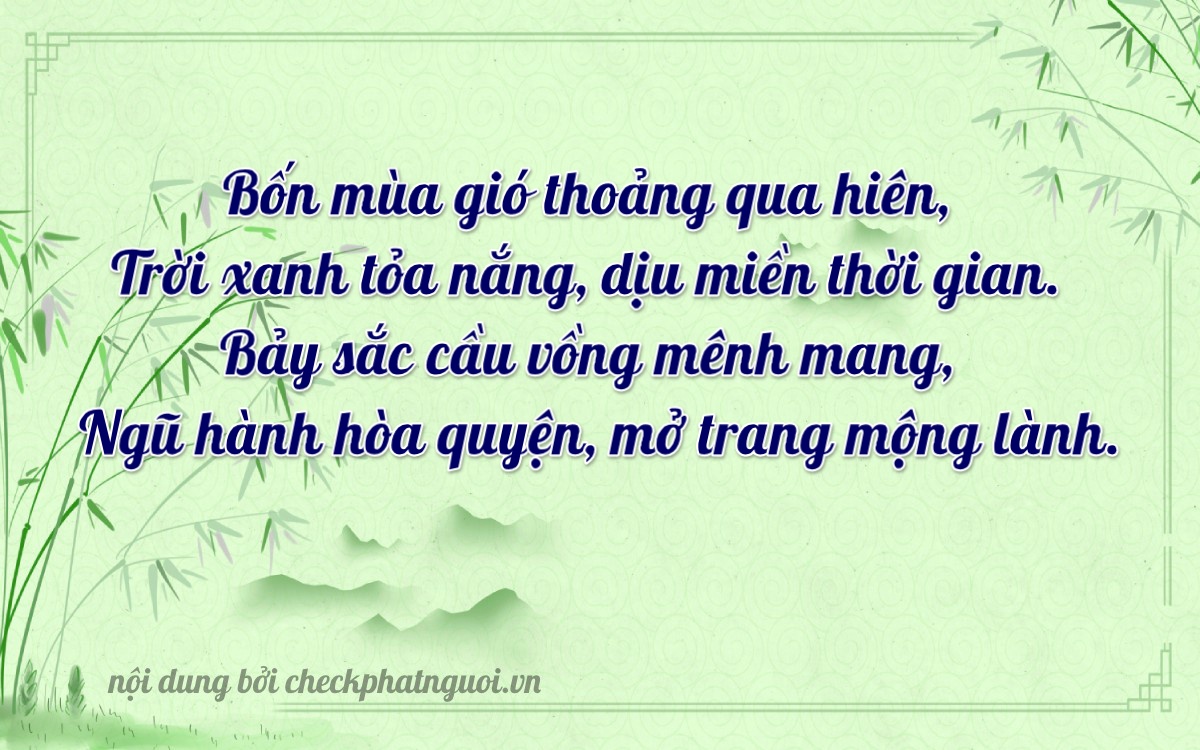 Bài thơ ý nghĩa cho <b>biển số 17AG-04578</b> tại website checkphatnguoi.vn
