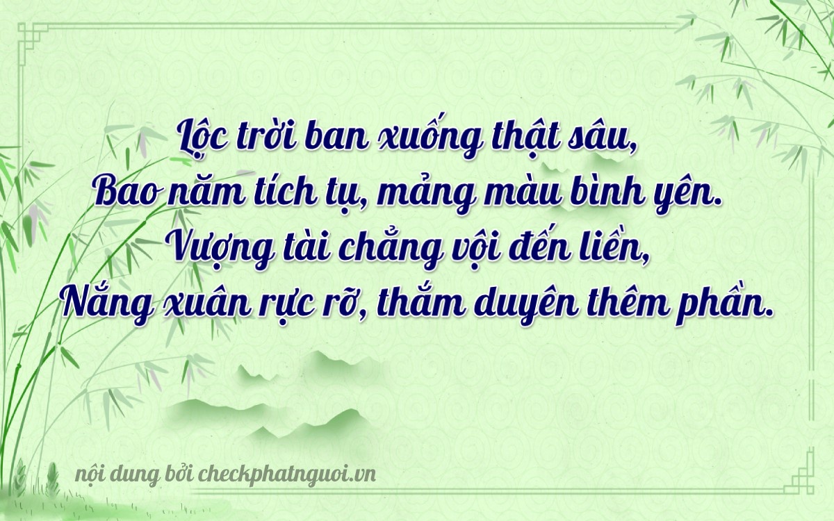 Bài thơ ý nghĩa cho <b>biển số 17AG-06958</b> tại website checkphatnguoi.vn