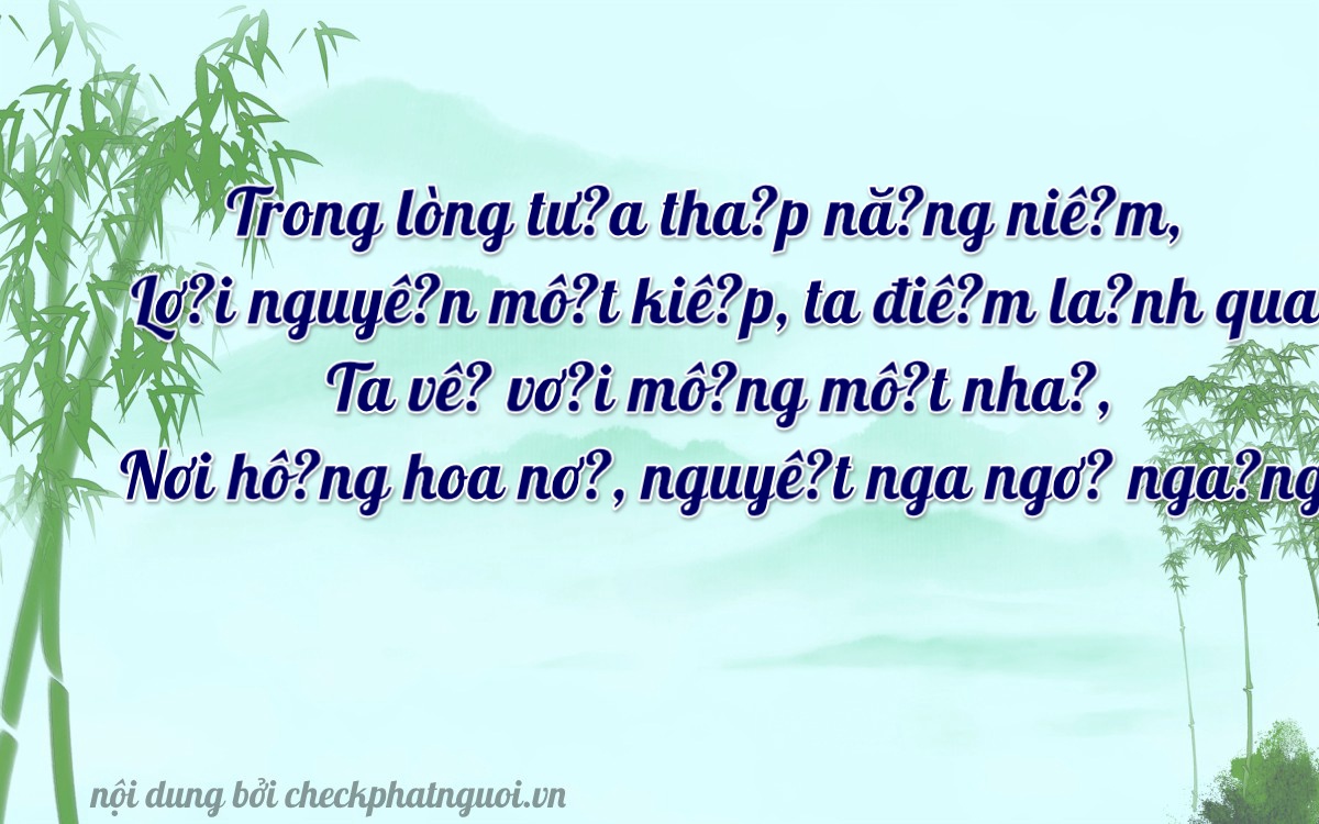 Bài thơ ý nghĩa cho <b>biển số 17AH-00362</b> tại website checkphatnguoi.vn