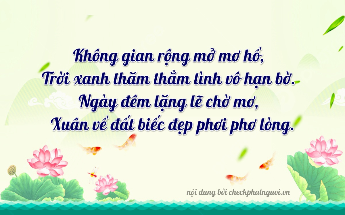 Bài thơ ý nghĩa cho <b>biển số 17AH-02091</b> tại website checkphatnguoi.vn